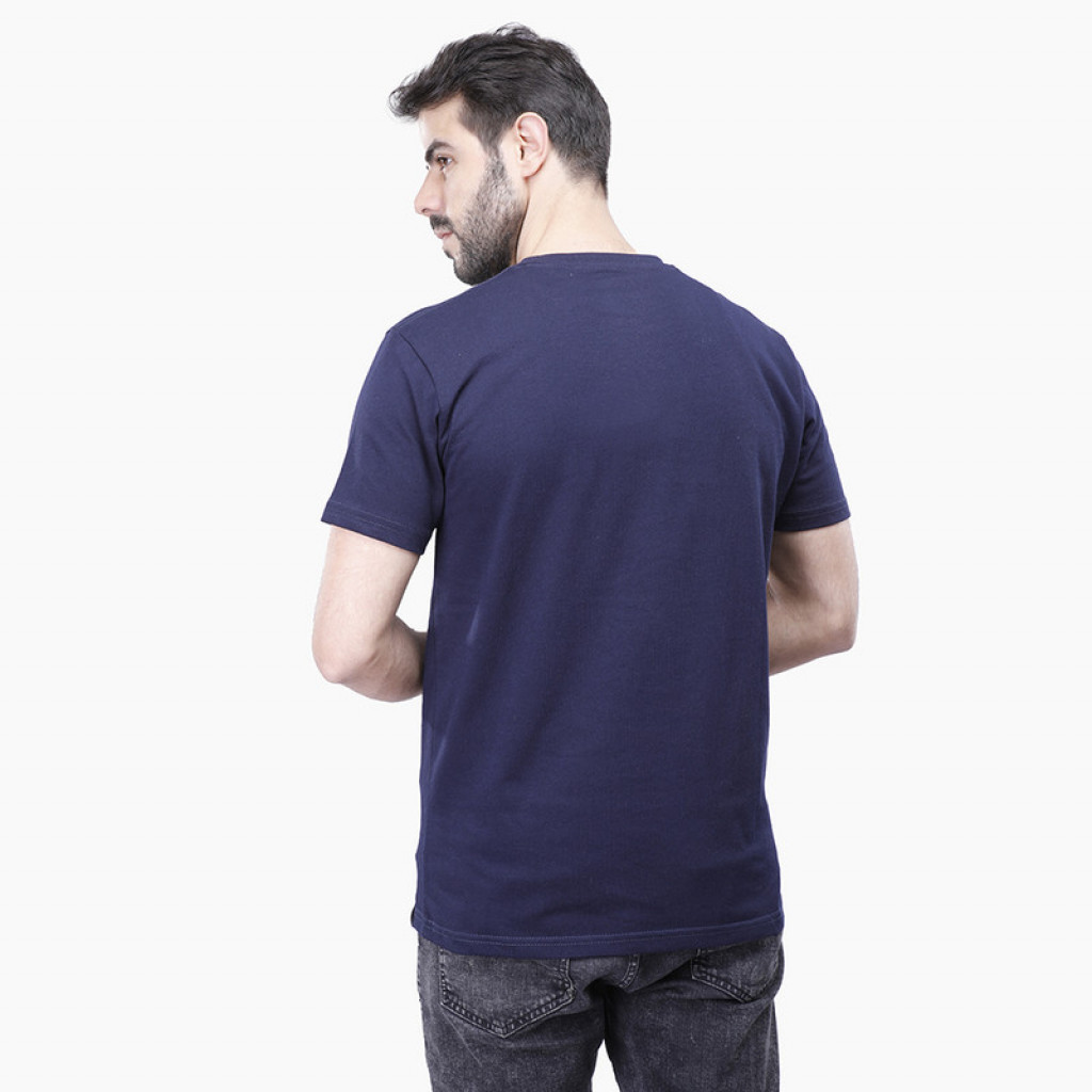 Coup - Plain T-Shirt With Round Neck And Short Sleeves NAVY