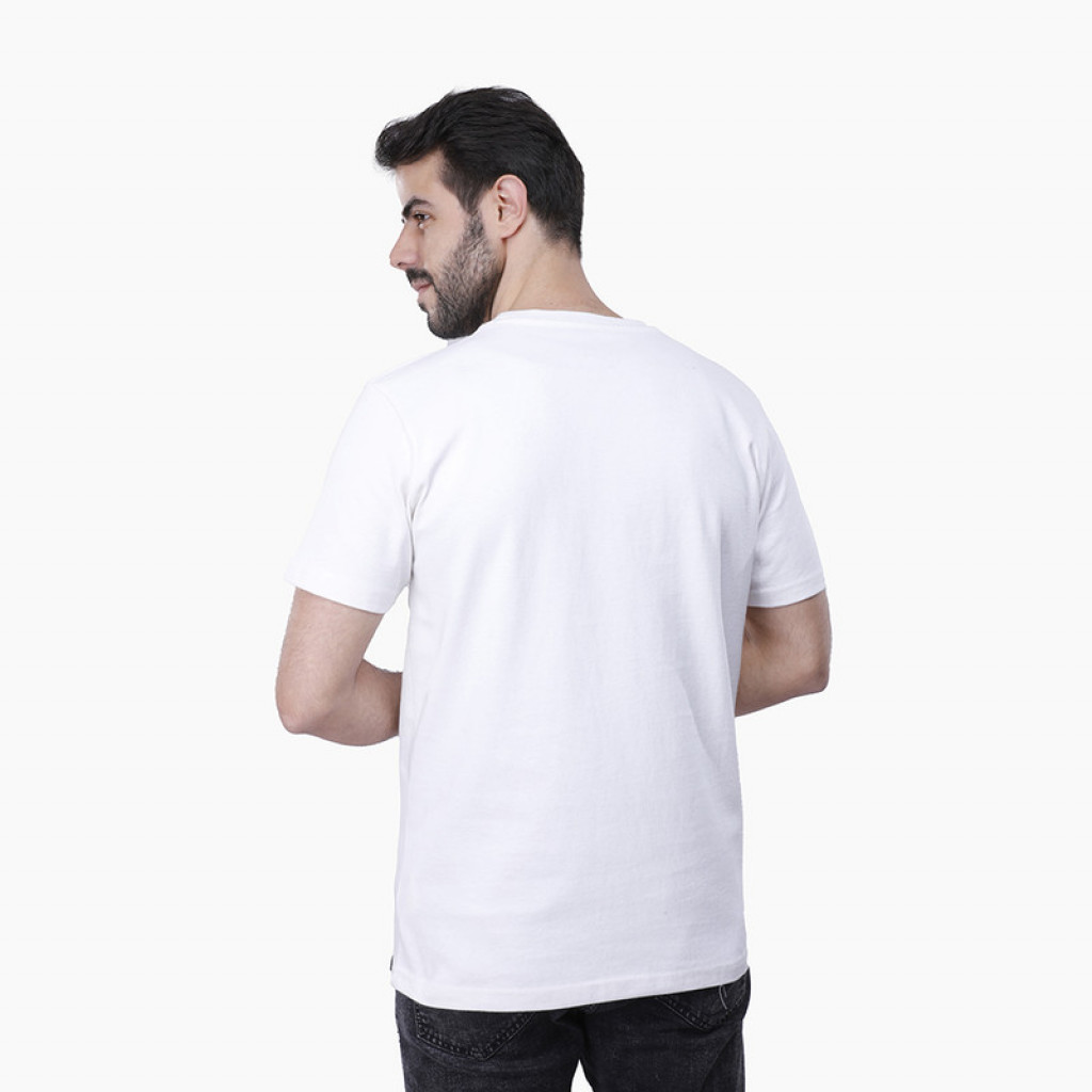 Coup - Plain T-Shirt With Round Neck And Short Sleeves WHITE