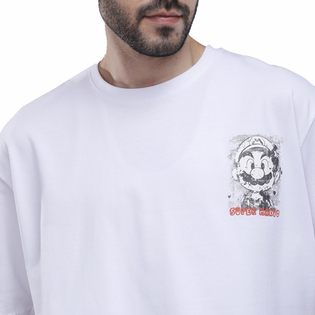 Coup - Printed Loose Fit T-Shirt WHITE