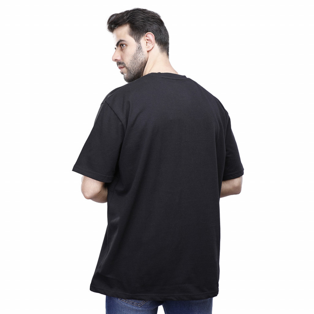 Coup - Printed Loose Fit T-Shirt BLACK